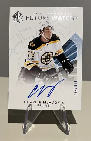 17-18 SP Authentic - Charlie McAvoy - Future Watch Auto /999 front