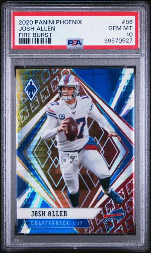 2020 Panini Phoenix Josh Allen Fire Burst front