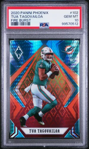 2020 Panini Phoenix Tua Tagovailoa Fire Burst front