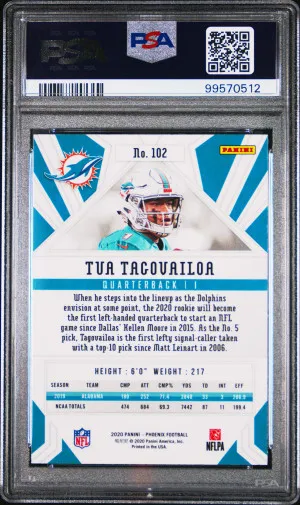 2020 Panini Phoenix Tua Tagovailoa Fire Burst back