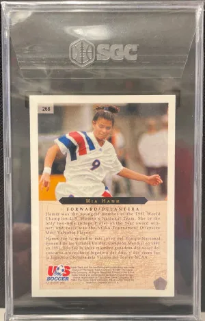 Mia Hamm 1994 UD World Cup English/Spanish #268 SGC 10 back