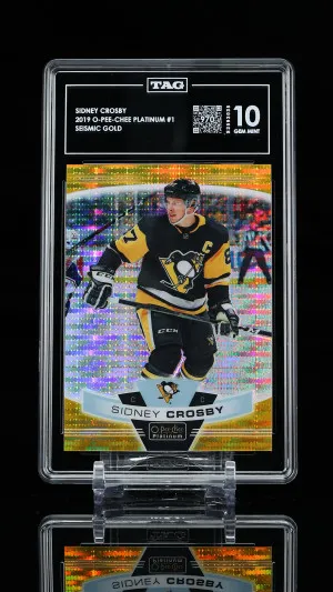 Sidney Crosby 2019 O-Pee-Chee Platinum  #1 Seismic Gold front