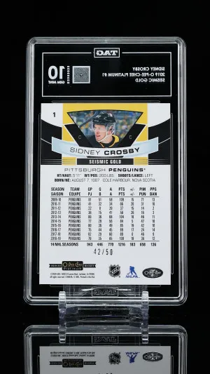Sidney Crosby 2019 O-Pee-Chee Platinum  #1 Seismic Gold back