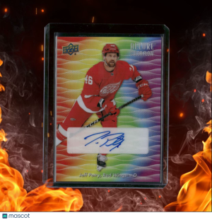 2023-24 Upper Deck Allure Jeff Petry Color Flow - Full Rainbow Auto #CFA-JP front