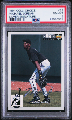 1994 Collector's Choice Michael Jordan Silver Signature PSA 9 front