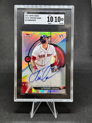 2023 Topps Finest Triston Casas Refractor Autograph front