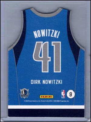 2010-11 Panini Threads #9 Dirk Nowitzki Die-Cut AWAY Jersey back