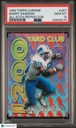 1999 Topps Chrome All-Etch Barry Sanders #AE7 PSA 10 front