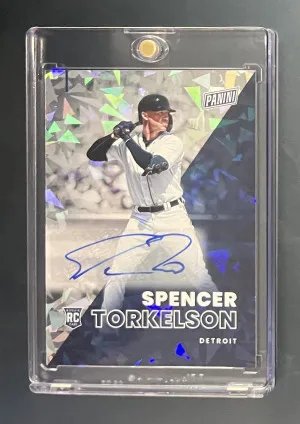 2022 Panini The National VIP Spencer Torkelson Rookie Cracked Ice Auto /25 front