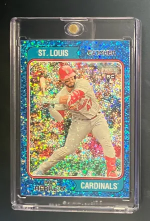 2023 Topps Heritage Ivan Herrera Blue Sparkle Rookie SP front
