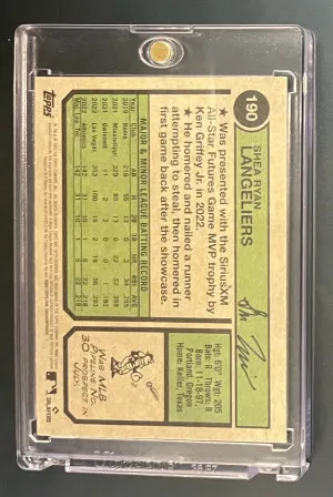 2023 Topps Heritage Shae Langeliers Blue Sparkle Rookie SP back