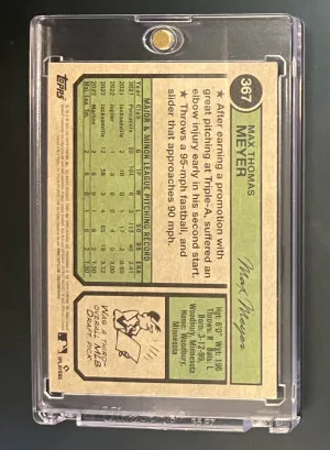2023 Topps Heritage Max Meyer Blue Sparkle back