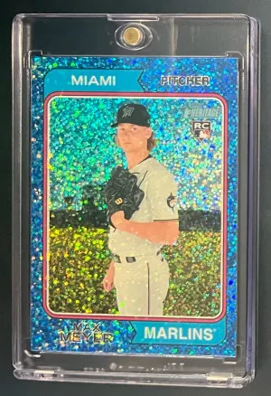 2023 Topps Heritage Max Meyer Blue Sparkle front