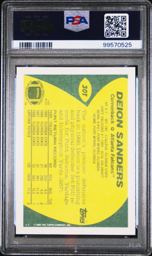 1989 Topps Traded Deion Sanders back