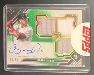 2021 Tooos Triple Threads Bobby Dalbec Emerald RPA /50  *SEALED* front