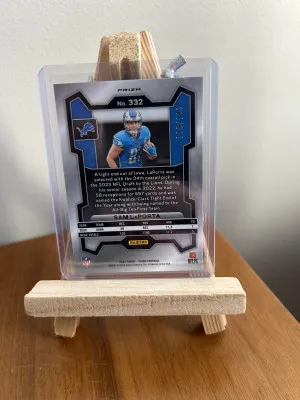 2023 Panini Prizm Sam LaPorta #332 Blue Wave 198/199 back