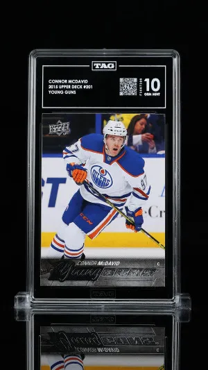 Connor Mcdavid 2015 Upper Deck Young Guns #201 TAG 10 (962) front
