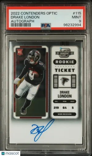2022 Panini Contenders Optic Drake London #115 PSA 9 front