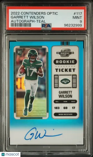 2022 Panini Contenders Optic Garrett Wilson #117 PSA 9 front