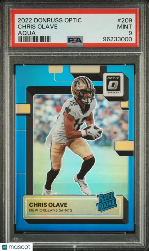2022 Panini Donruss Optic Chris Olave #209 PSA 9 front