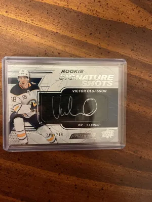 19-20 Engrained update Victor Olofsson Rookie Signature Shots /249 front