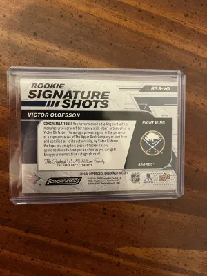 19-20 Engrained update Victor Olofsson Rookie Signature Shots /249 back