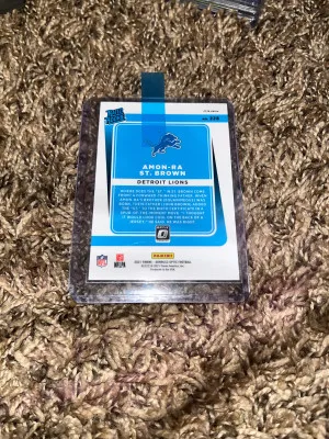 2021 Donruss Optic Amon-Ra St. Brown Rated Rookie Variation Holo PRIZM back