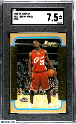 2003-04 Bowman LeBron James #123 SGC 7.5 front