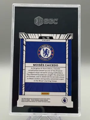 MOISES CAICEDO SGC 10 2023-24 PANINI PRIZM P/L #16 MANGA PRIZM SSP CHELSEA back