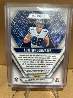 Luke Schoonmaker 2023 Phoenix Auto /149 back