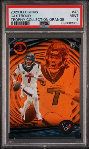 2023 Panini Illusions Cj Stroud Trophy Collection Orange front