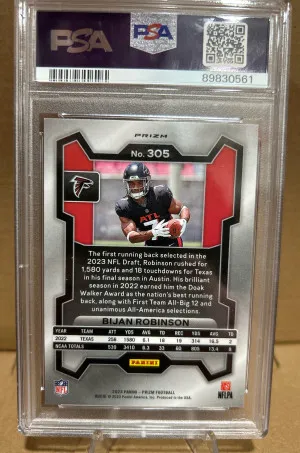 Bijan Robinson 2023 Prizm Silver back