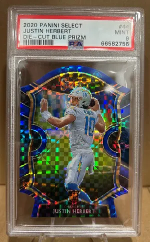 Justin Herbert 2020 Select Die Cut Prizm front