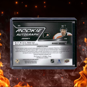 2022-23 Upper Deck SPx Bobby Brink Rookie Auto 150/375 #BB back