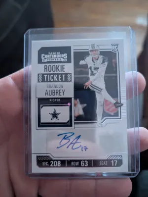 2023 Contenders Rookie Ticket Auto Brandon Aubrey front