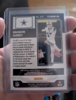 2023 Contenders Rookie Ticket Auto Brandon Aubrey back