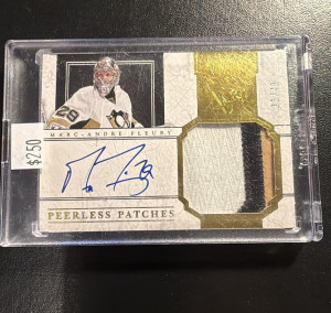2012 dominion peerless patches marc-andre fleury /40 front
