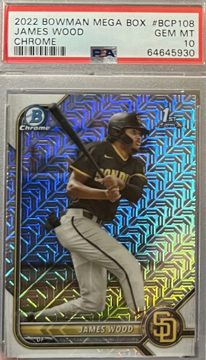 2022 Bowman Mega Box Chrome James Wood Chrome Bowman 1st front