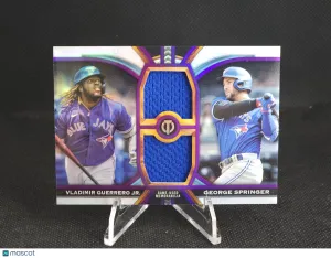 2023 Topps Tribute Vladimir Guerrero Jr. Springer Dual Relic Patch /50 #DR-GJS front