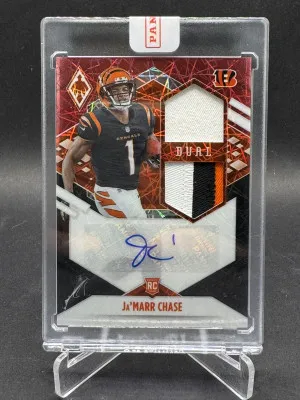 2021 Phoenix Ja'MARR CHASE RPA Rookie Dual Patch Auto RPS BENGALS RC front