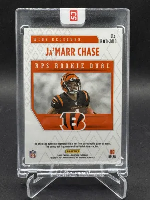 2021 Phoenix Ja'MARR CHASE RPA Rookie Dual Patch Auto RPS BENGALS RC back