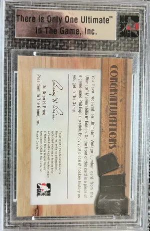 Phil Esposito Ultimate Vintage Lumber 2005/06 back