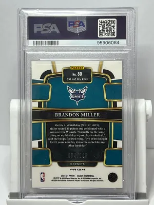 2023 Select Brandon Miller White Prizm /149 PSA 10 back
