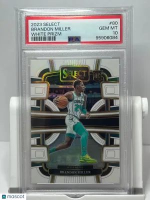 2023 Select Brandon Miller White Prizm /149 PSA 10 front