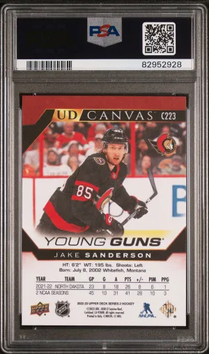 2022 Upper Deck Ud Canvas Jake Sanderson Ud Canvas back