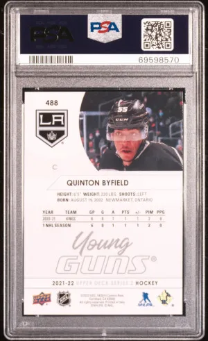 2021-2022 Upper Deck Quinton Byfield back