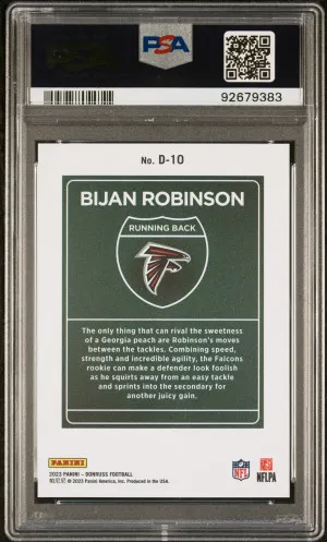 2023 Panini Donruss Downtown! Bijan Robinson back
