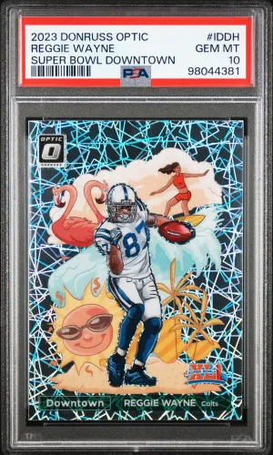 2023 Panini Donruss Optic Super Bowl Downtown Reggie Wayne front