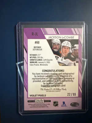 Jackson Lacombe Violet Pixels Auto /99 back