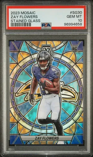 2023 Panini Mosaic Stained Glass Zay Flowers front
